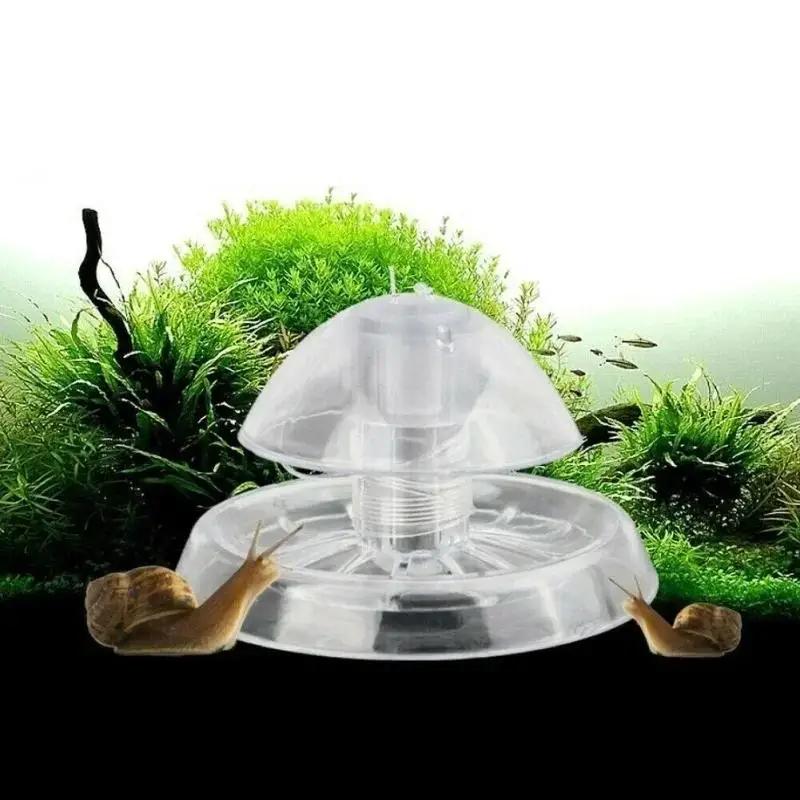 Aquarium Fish Tank Cleaner - 2026年新発売 6/8CM 透明プラスチック製カタツムリ捕獲器 水槽害虫駆除ボックス 魚タンク 水草タンク清掃除去ツール用品