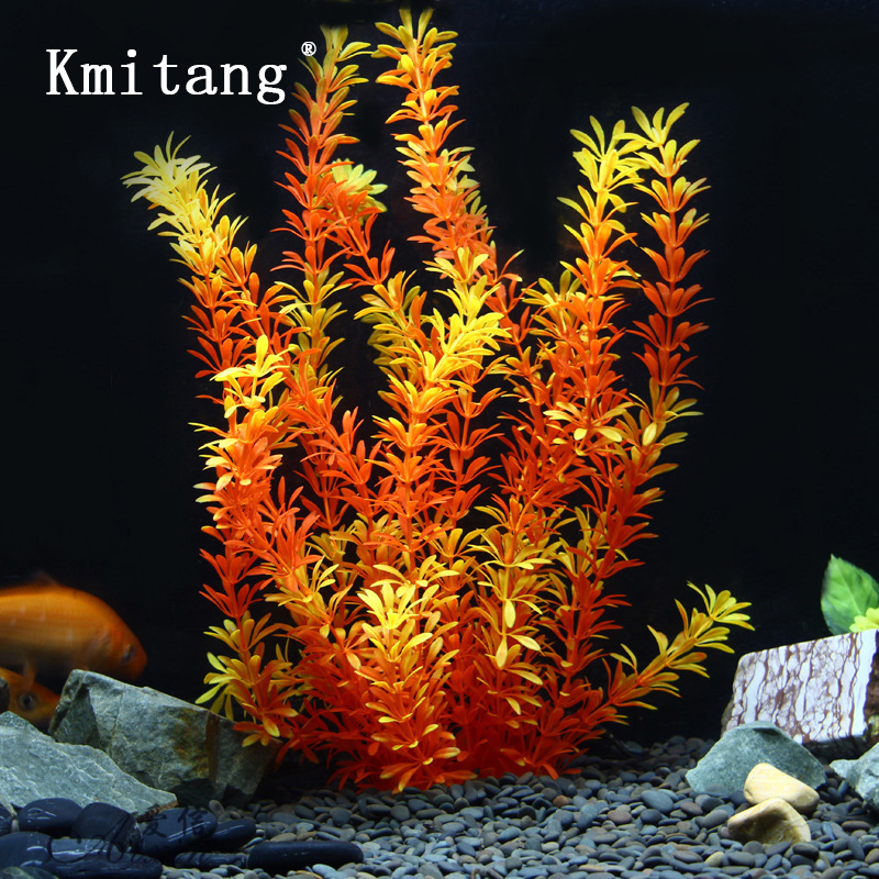 Aquarium Fish Big - 100cmのトロピカルプラント、大型人工水草、水中植物、ソフトプラスチック製の人工樹木、水槽の装飾用
