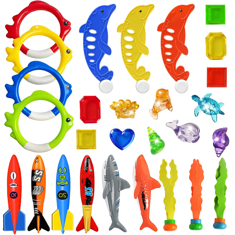 Aquarium Fish Dolphin - 水族館の装飾用インフレータブルプールアクセサリー、宝探しダイビングセット、魚雷型フィッシュウォーターリング、イルカギフト TMZ