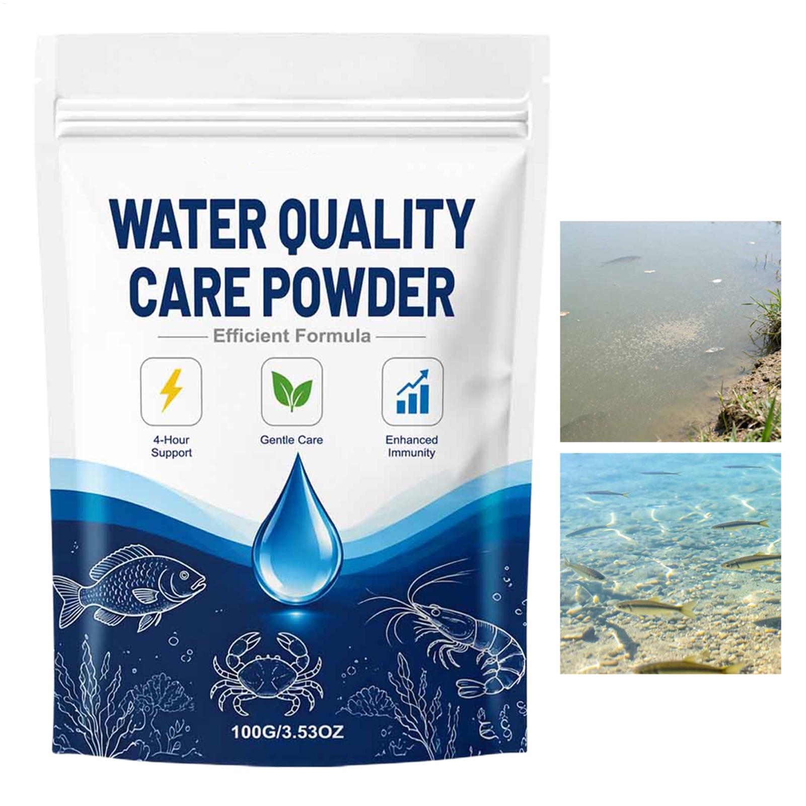 Aquarium Fish Tank Cleaner - 100 グラム水族館水浄化剤粉末濁水用長期持続クリア水槽クリーナー長期持続透明度消臭剤
