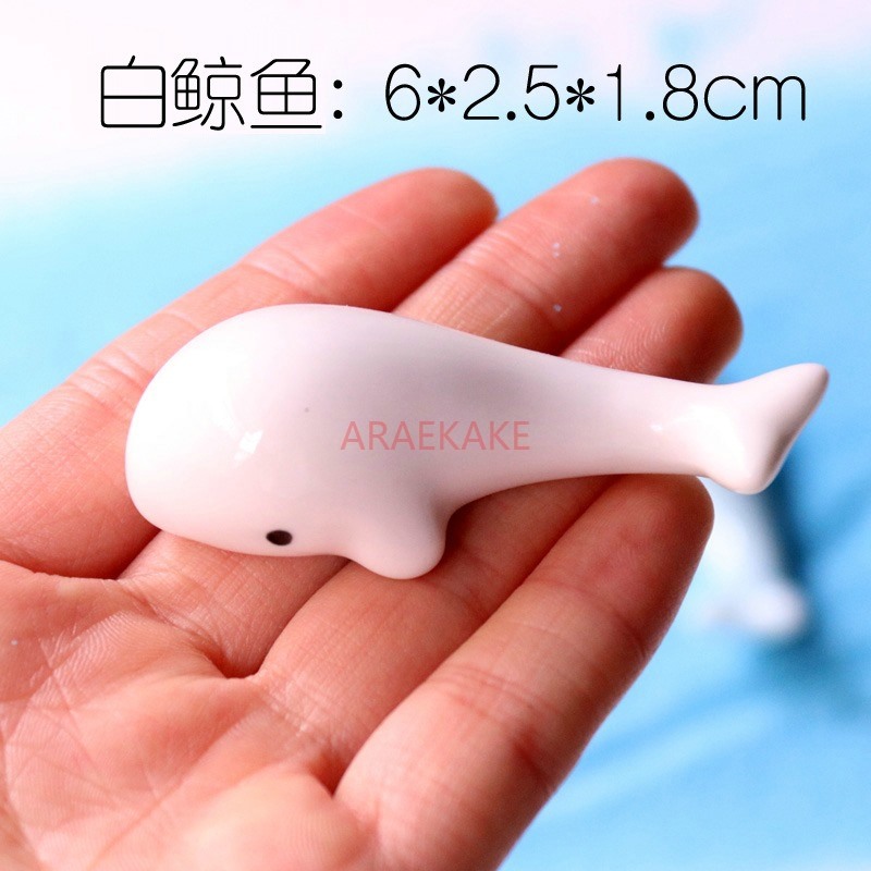 Aquarium Fish Dolphin - クジラとイルカの陶器製オーナメント、シンプルな漫画風カラー釉薬、水槽、マイクロランドスケープ、多肉植物の鉢植えDIY