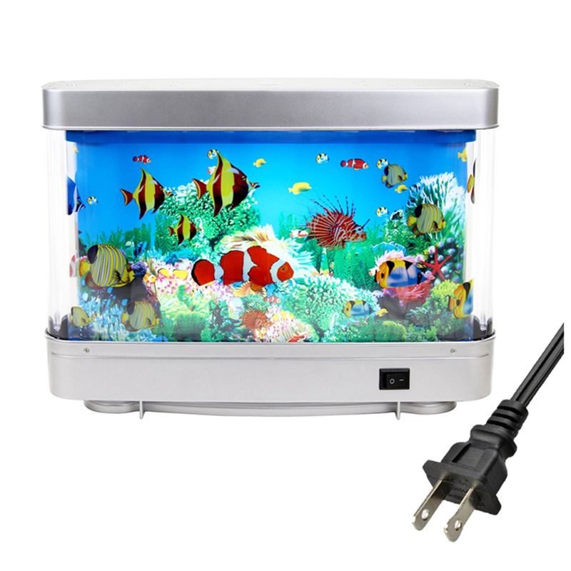 Aquarium Fish Dolphin - 【発送中】ダイナミックバーチャルオーシャンLED魚タンクランプイルカ人工熱帯風景水槽ナイトライトデコレーションUS P