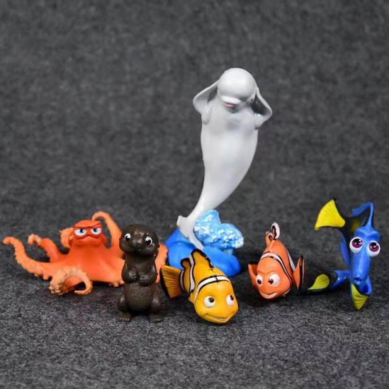かわいい 6 PC 人形像世界の魚造園 Squidward  - Aquarium Fish Dolphin のレビューと価格