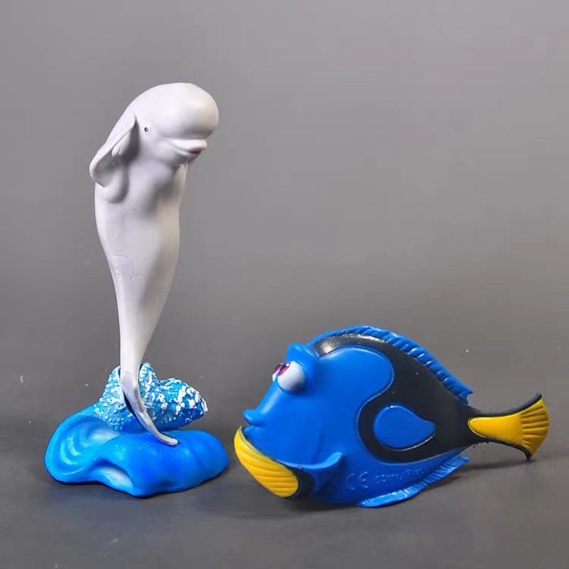 かわいい 6 PC 人形像世界の魚造園 Squidward  - Aquarium Fish Dolphin のレビューと価格