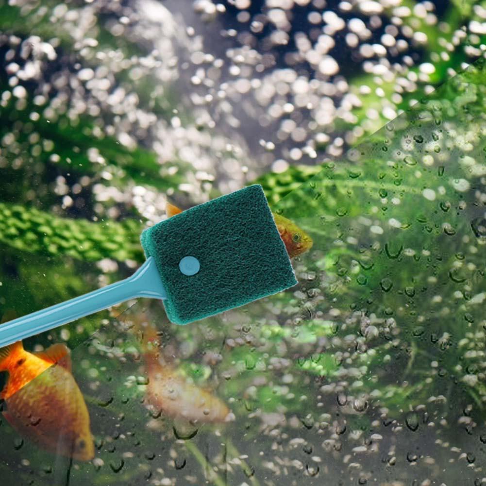 両面使える水槽用スポンジクリーナー、ロングハンドル付き水槽藻 - Aquarium Fish Tank Cleaner のレビューと価格