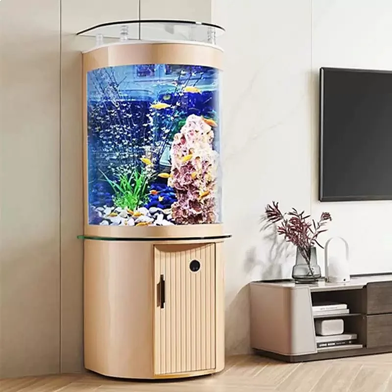 ZL半円底面フィルターガラス水槽デスクトップエコフレンドリー - Aquarium Fish Low Maintenance のレビューと価格