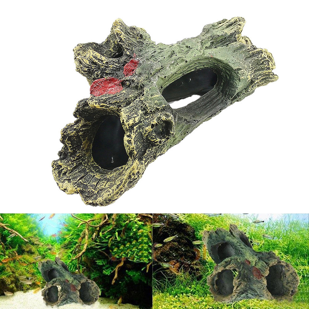 新しい樹脂製の水槽用木の幹の装飾品。自然な環境を作り出し、水 - Aquarium Fish Low Maintenance のレビューと価格
