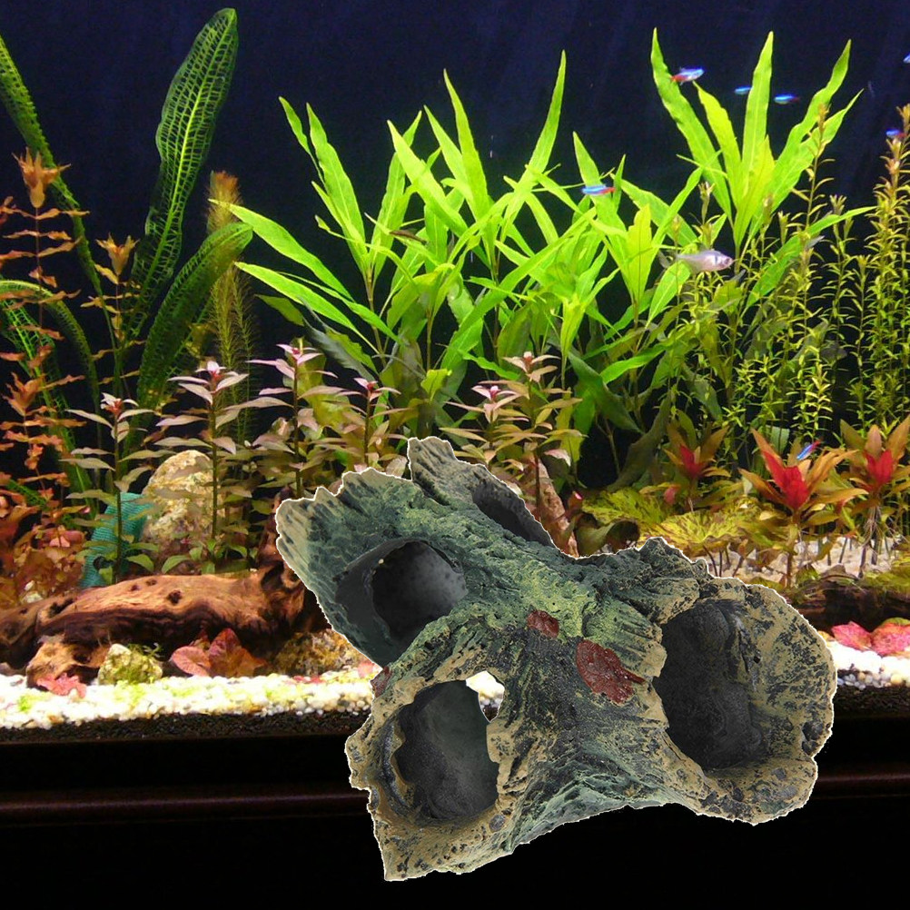 新しい樹脂製の水槽用木の幹の装飾品。自然な環境を作り出し、水 - Aquarium Fish Low Maintenance のレビューと価格