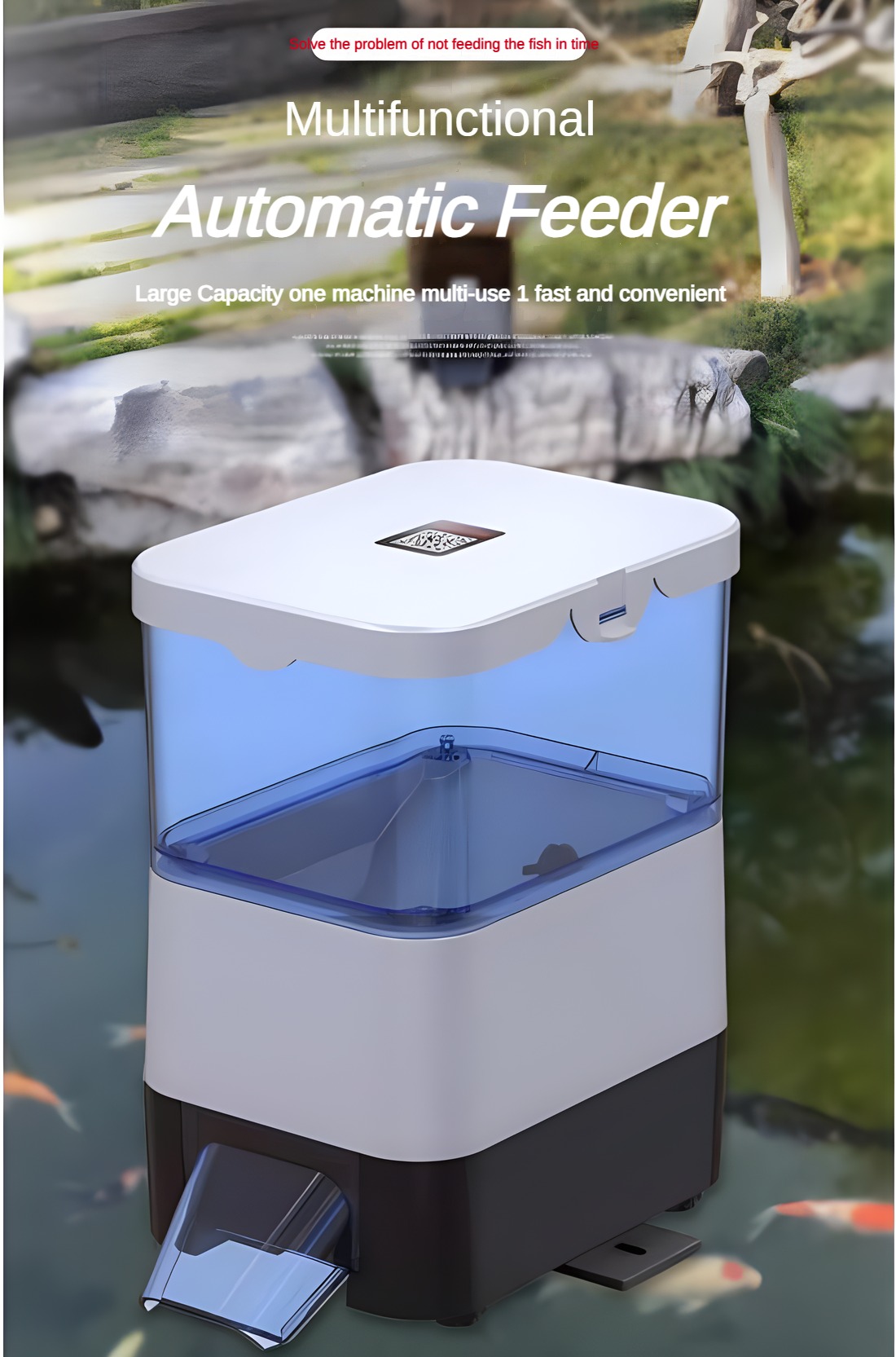 EVNICEソーラー自動給餌器 インテリジェントフィッシュフ - Aquarium Fish Big のレビューと価格