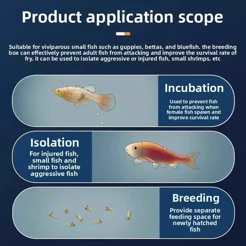 水槽用魚繁殖網隔離ボックス、水槽仕切り、孵化場、育苗網、稚魚 - Aquarium Fish Net Small のレビューと価格