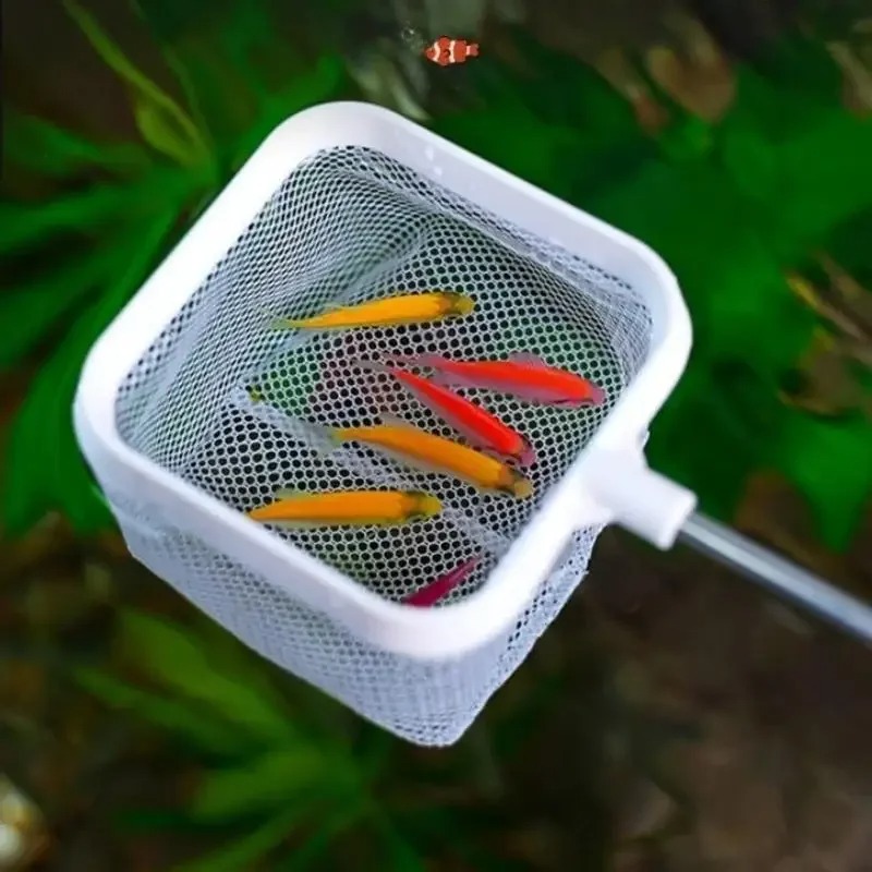 3D水族館小型魚用スクープ伸縮式ロングハンドル漁網、魚やエビ - Aquarium Fish Net Small のレビューと価格