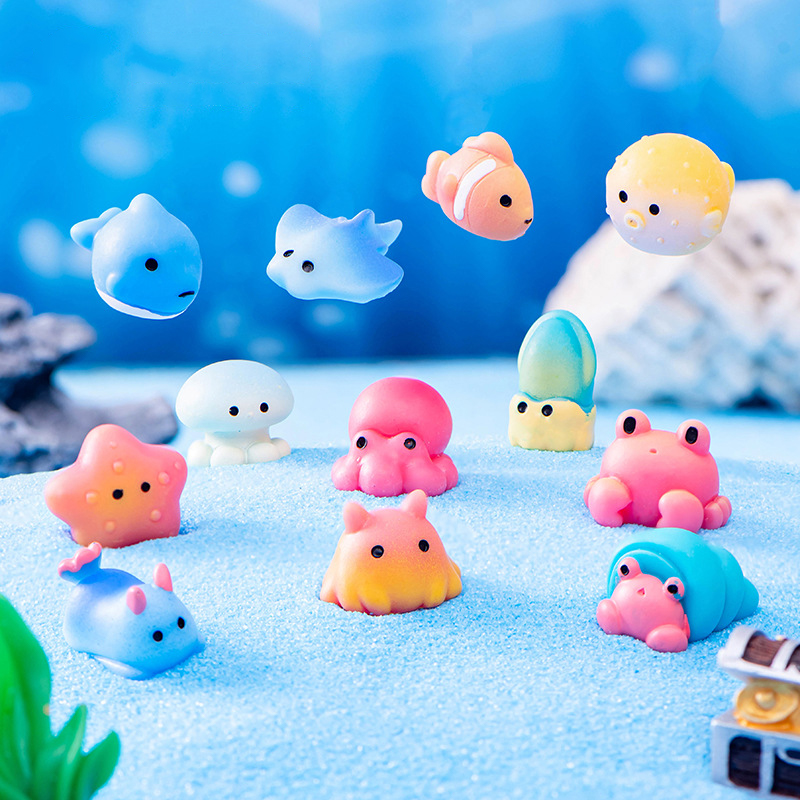 創造的な樹脂海の動物、イルカのqctopuss、クラゲの置物 - Aquarium Fish Dolphin のレビューと価格