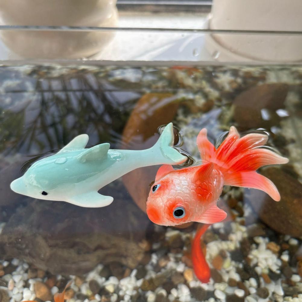 水槽用フローティングアクセサリー、リアルな海の水槽装飾品、フ - Aquarium Fish Dolphin のレビューと価格