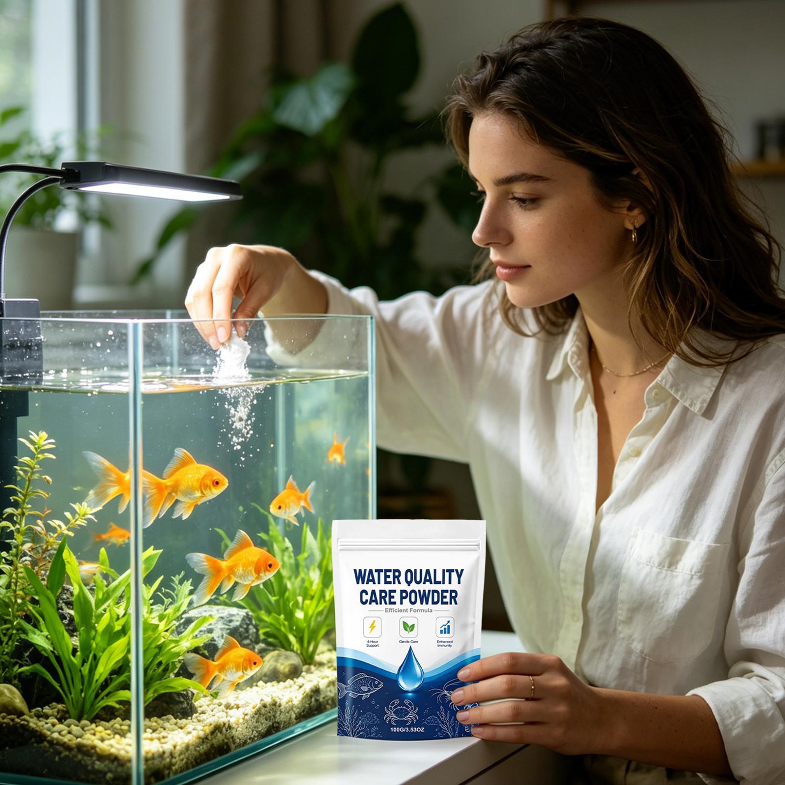 100 グラム水族館水浄化剤粉末濁水用長期持続クリア水槽クリ - Aquarium Fish Tank Cleaner のレビューと価格