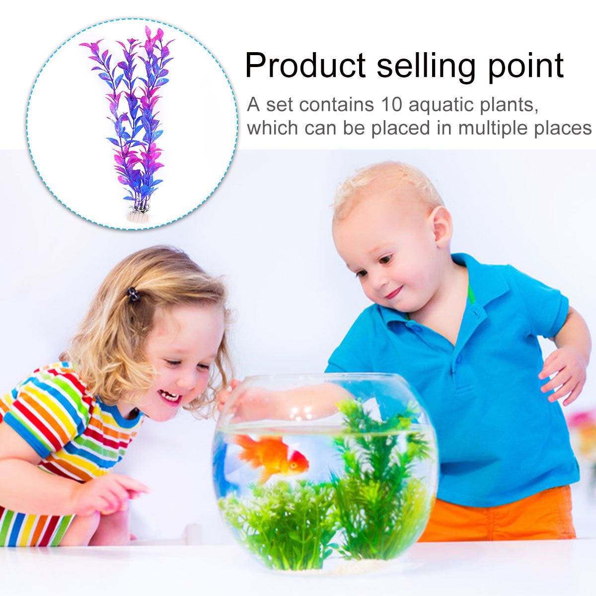 10個入りプレミアム人工水生植物、水槽装飾用、鮮やかな色、鮮 - Aquarium Fish Green のレビューと価格