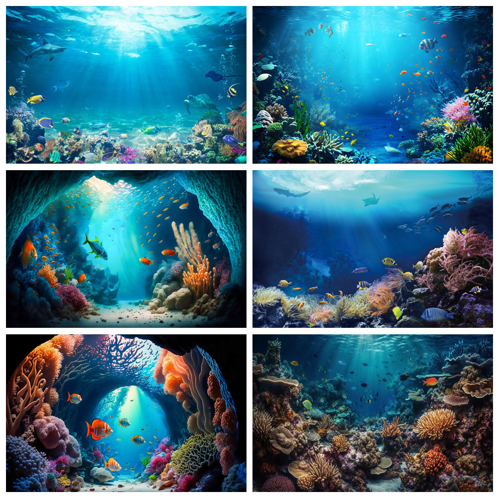 水中オーシャンワールド写真撮影の背景魚太陽光海底サンゴイルカ - Aquarium Fish Dolphin のレビューと価格