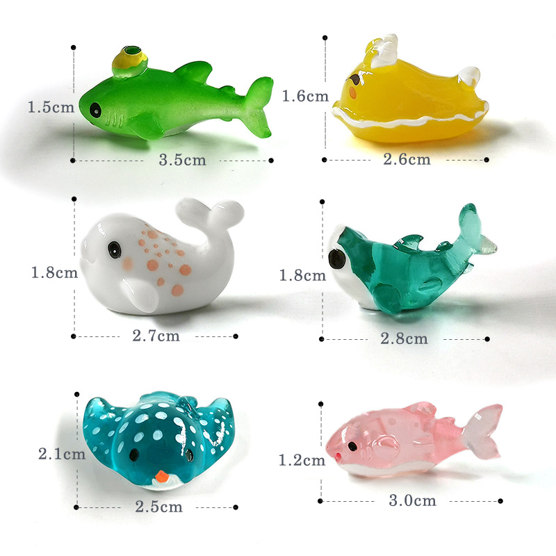 家の装飾のためのモダンなミニチュア漫画の置物,サメ,クジラ, - Aquarium Fish Dolphin のレビューと価格