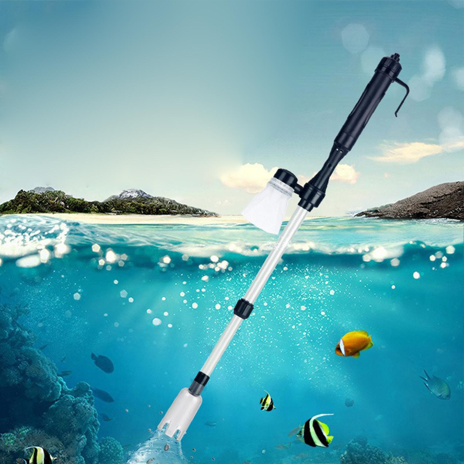 水槽砂クリーナー 伸縮式電動調整可能 パワフルな水槽砂吸引機 - Aquarium Fish Tank Cleaner のレビューと価格