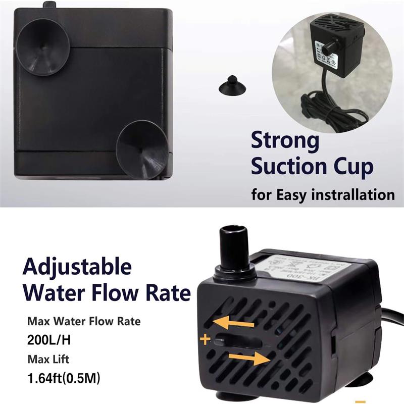 ミニ水槽ウォーターポンプ簡単設置取り外し可能クリーニング超静 - Aquarium Fish Tank Cleaner のレビューと価格