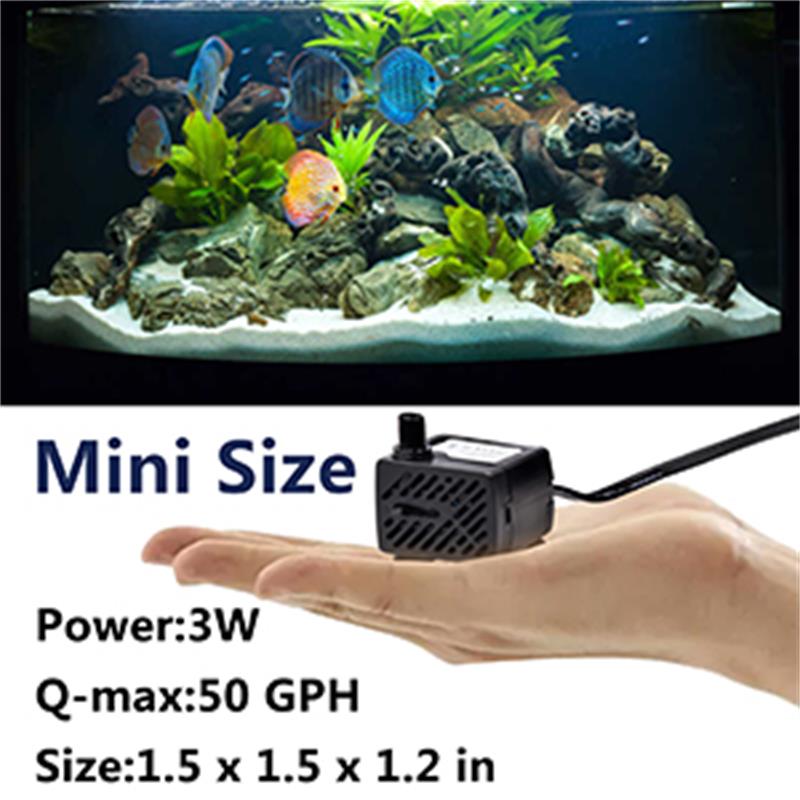 ミニ水槽ウォーターポンプ簡単設置取り外し可能クリーニング超静 - Aquarium Fish Tank Cleaner のレビューと価格