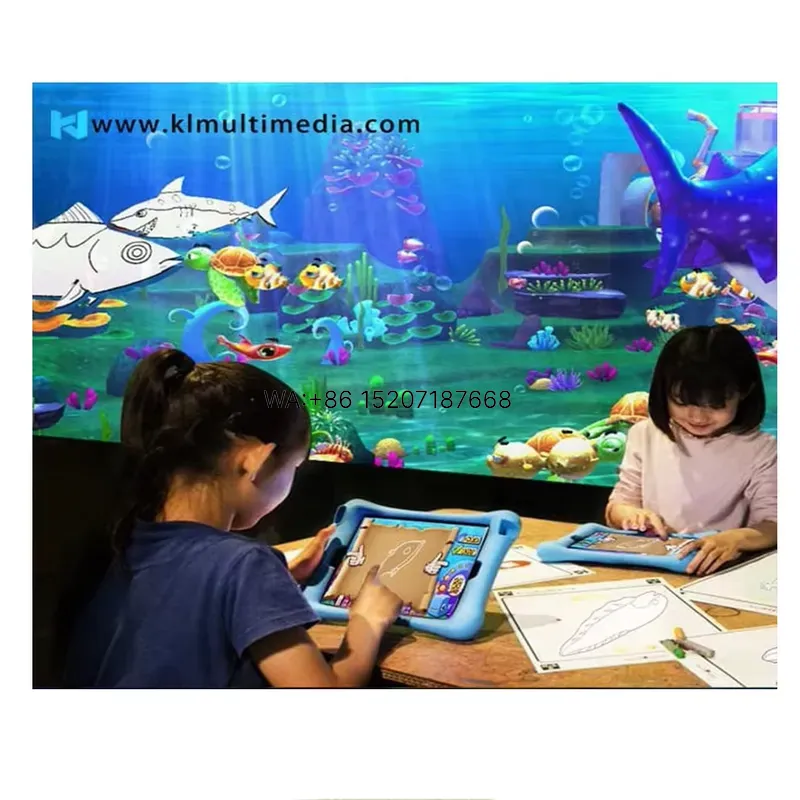 インタラクティブペイントゲーム用Wmwmnuウォール3Dマジ - Aquarium Fish Drawing のレビューと価格