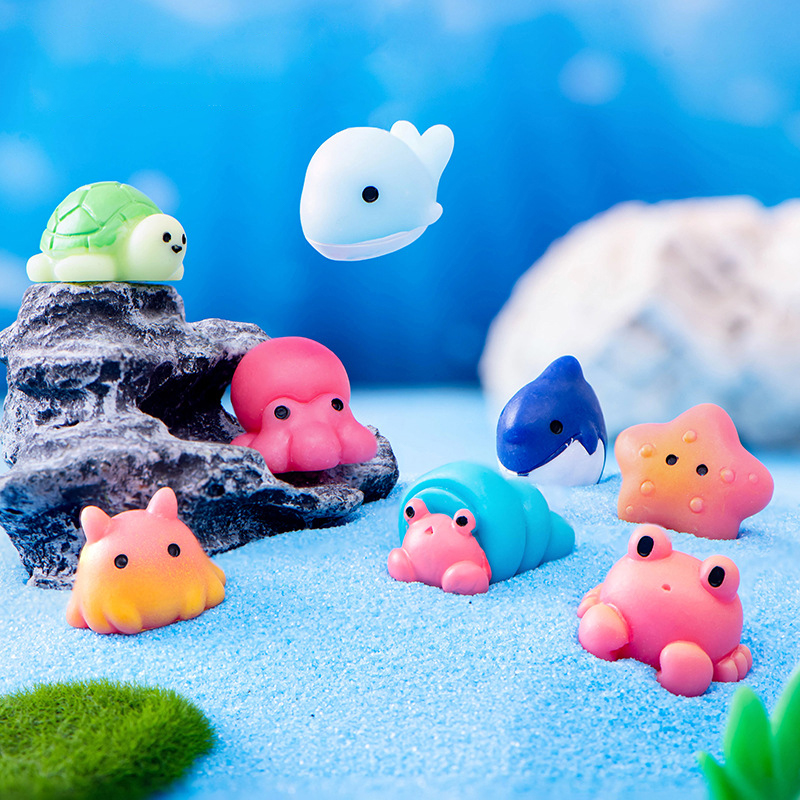 1PC クリエイティブ樹脂海洋動物イルカタコクラゲ置物風景装 - Aquarium Fish Dolphin のレビューと価格