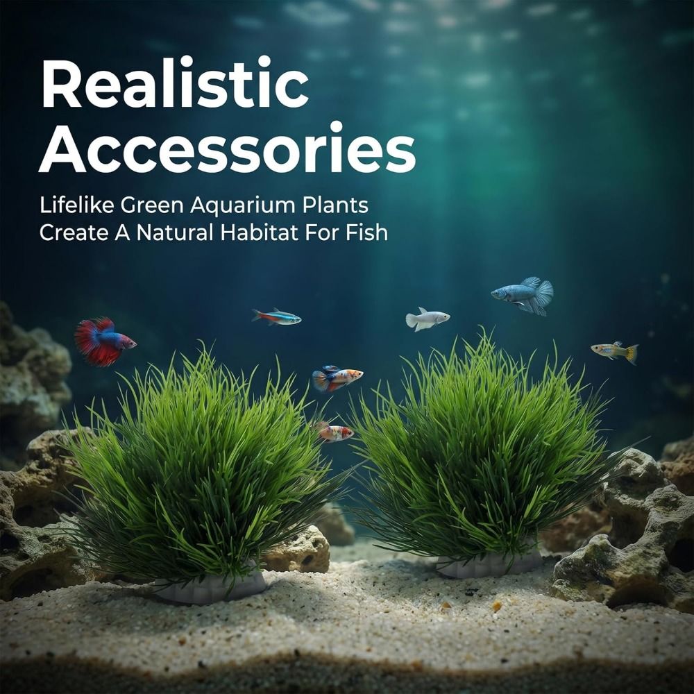 無毒で、お手入れが簡単、メンテナンスも楽な人工水草。プラスチ - Aquarium Fish Low Maintenance のレビューと価格