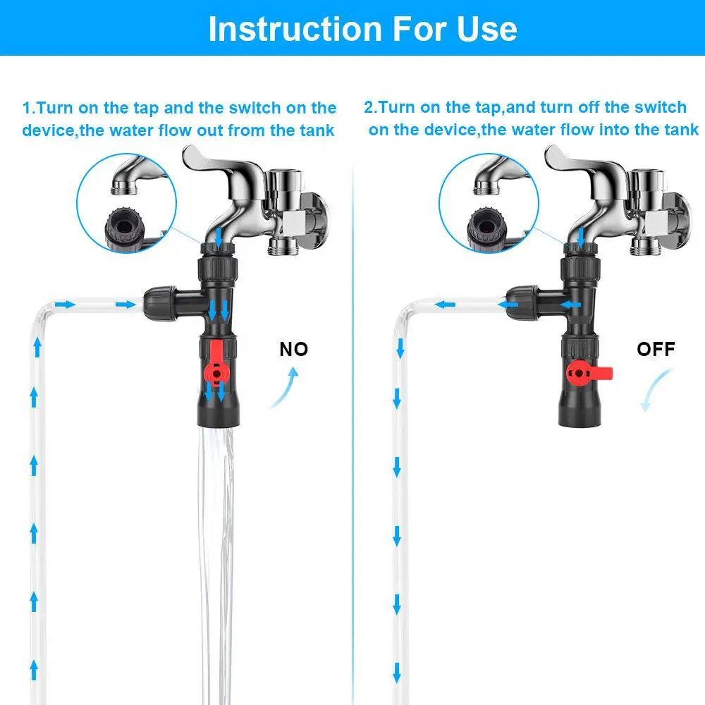 水槽用給水器 魚タンク用給水ポンプ 3ウェイ蛇口式給水器 魚 - Aquarium Fish Tank Cleaner のレビューと価格