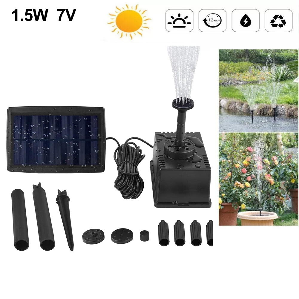 1.5W 7V ソーラー噴水ポンプ フィルター付き 屋外ソー - Fish Tank Filter のレビューと価格